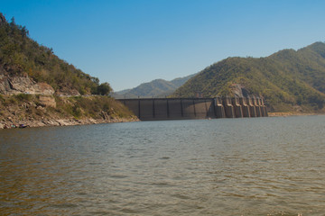 The view from behind Bhumibol Dam in Tak province.