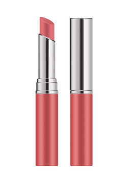 Mock-up of realistic pink lipstick.