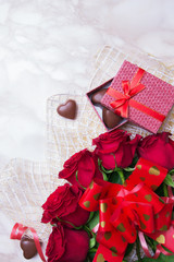 Bouquet of red roses