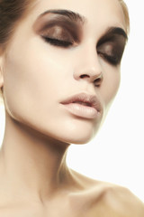 Fototapeta premium beauty face girl with make-up