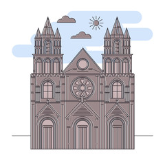 Fototapeta premium Illustration Sightseeing Ireland.