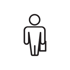 man with case icon illustration
