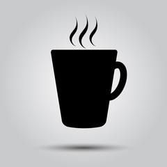 Black coffee cup icon