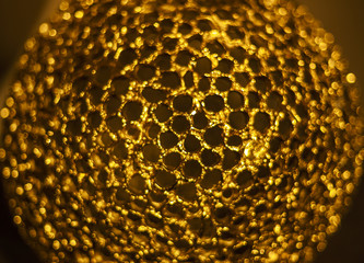 Gold structure abstract background, close up macro