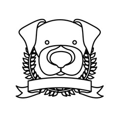 Obraz premium emblem dog hunter city icon, vector illustration