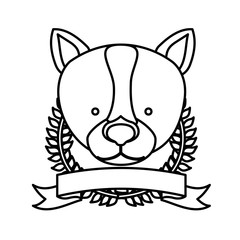 emblem dog hunter city icon, vector illustration