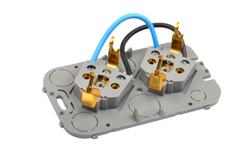 Fototapeta premium Power socket on white