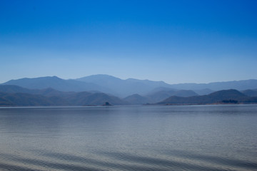 View of Bhumibol Dam, Routing water from the Bhumibol Dam in Tak to Lamphun province of, Thailand.