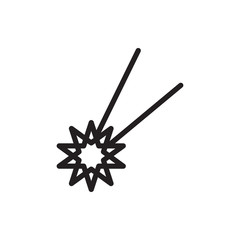 falling star icon illustration