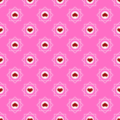Heart red and pink pattern vector eps 10 background