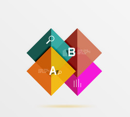 Geometric square and triangle template