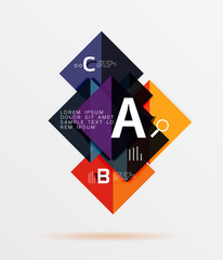 Geometric square and triangle template