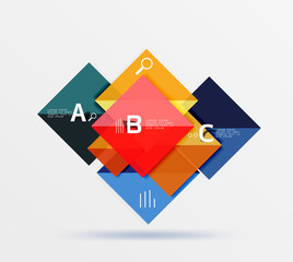 Geometric square and triangle template