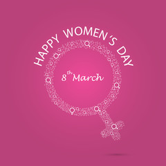 International women's day icon.Women's day symbol.Minimalistic design for international women's day concept.