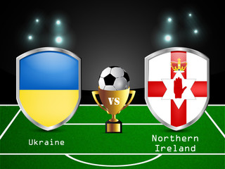 Illustration of different countries flag participating in soccer tournament