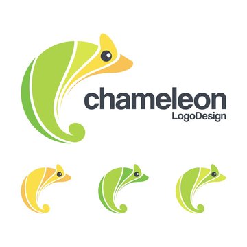 Chameleon Logo, Abstract Logo of Chameleon