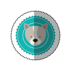 emblem dog hunter city icon, vector illustration