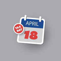  USA Tax Day Web Banner - Calendar Design Template 2022