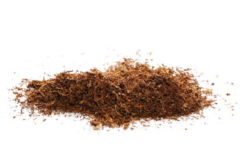 pile tobacco isolated on white background 