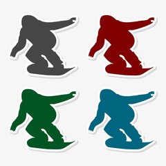 Snowboard Icon - vector Illustration