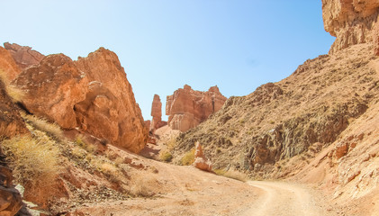 Charyn Canyon in Kazakhstan. The Valley of Castles