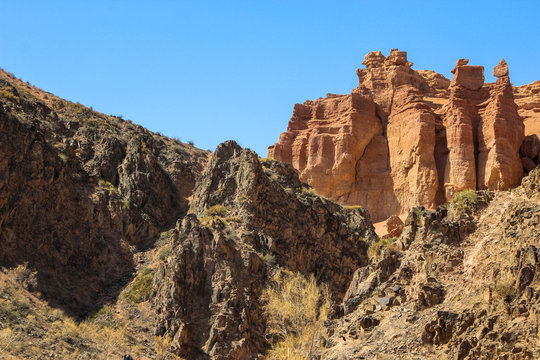 Charyn Canyon in Kazakhstan. The Valley of Castles