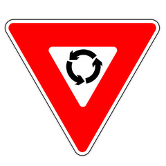 Panneau routier au Qu&eacute;bec : C&eacute;dez le passage