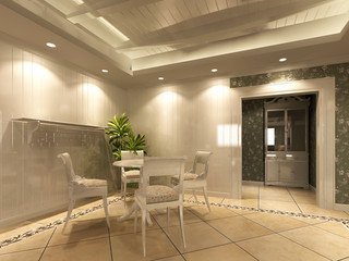 3d rendering of home interior.