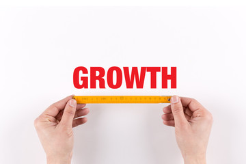 HUMAN HAND MEASURING GROWTH