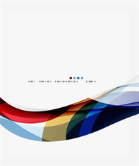 Modern geometric wavy shapes on light