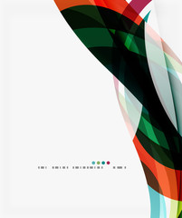 Modern geometric wavy shapes on light