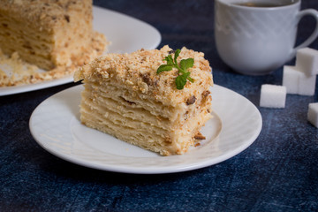 A piece of cake napoleon homemade