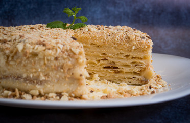Homemade cake napoleon