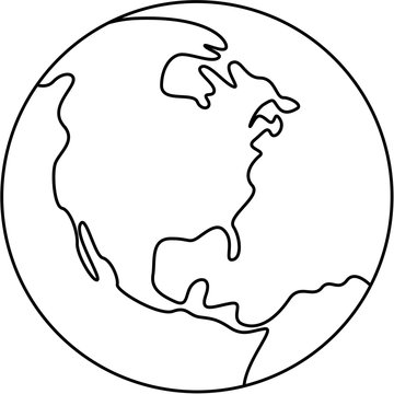 recommend clip art: Planet Earth Line Art