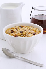 Delicious muesli breakfast