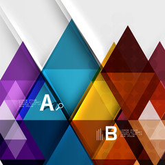 Infographic template - triangle tiles background