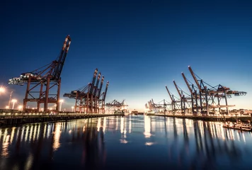 Acrylic prints Port Hamburg Containerhafen