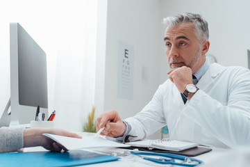 Doctor meeting with a patient