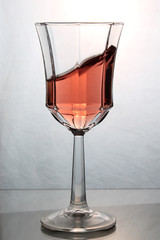 wine splashing in a glass