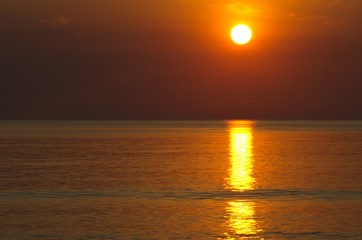 Obraz premium Sunrise and Twilight. Light morning sea. 