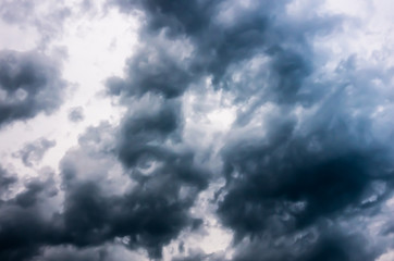 Storm Clouds in the dark sky, natural background