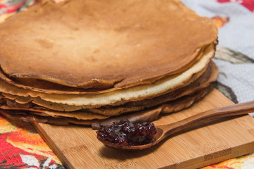 Buttercakes traditional for Russian pancake week