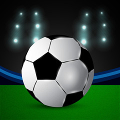Fototapeta premium Illustration of soccer ball on stadium