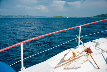 Obraz na płótnie Canvas Sailing on the Adriatic Sea