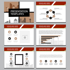 Fototapeta na wymiar Multipurpose template for presentation slides with graphs and charts. Perfect for your business report or personal use