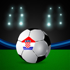 Naklejka premium Illustration of Croatia flag participating in soccer tournament