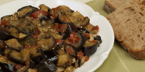 Braised eggplant