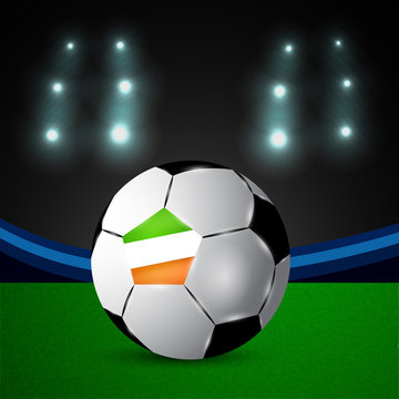 Illustration of Ireland flag participating in soccer tournament