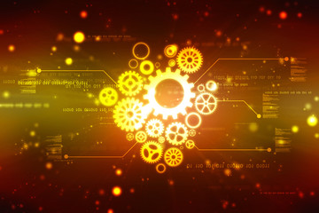 2d illustration technology background