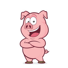 Fototapeta premium Pig with folded hands